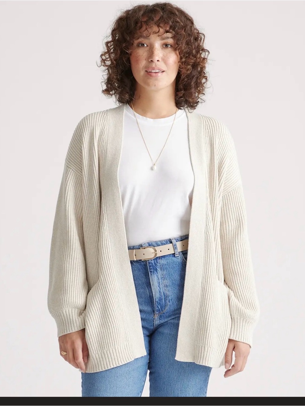 Quince 100% Organic Cotton Oversized Cardigan - Picture 8 of 8